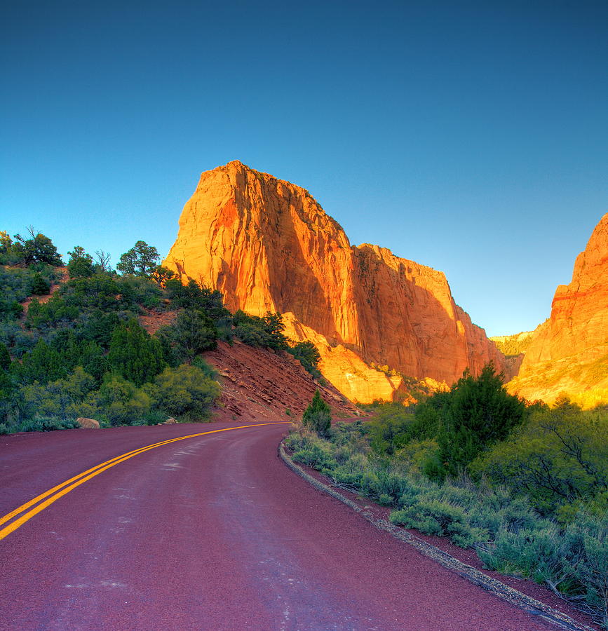 Road through Kolob Canyons Photograph by Alexey Stiop