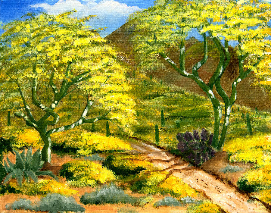 Road To Daisy Mountain Painting by Judi Hendricks