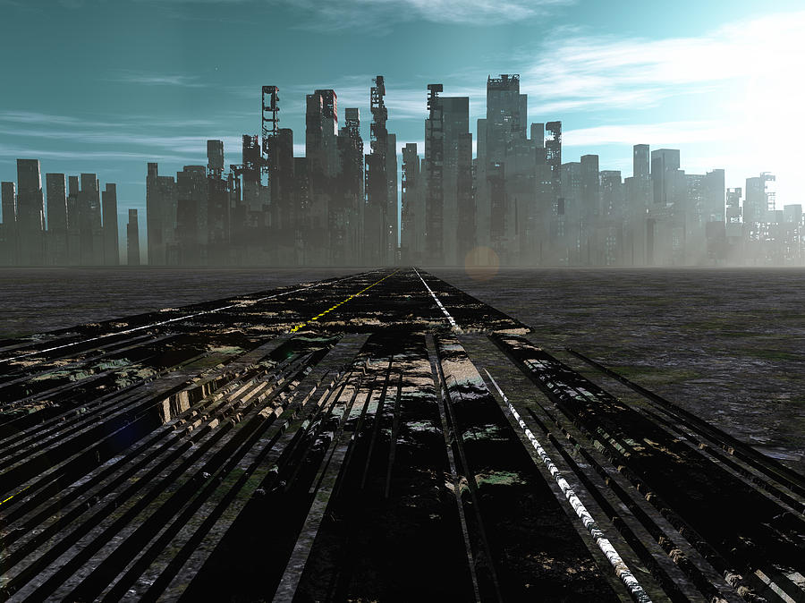 Road to dead city Digital Art by Bruce Rolff