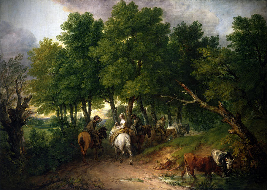 Thomas Gainsborough Digital Art - Road to Market Painting by Thomas Gainsborough