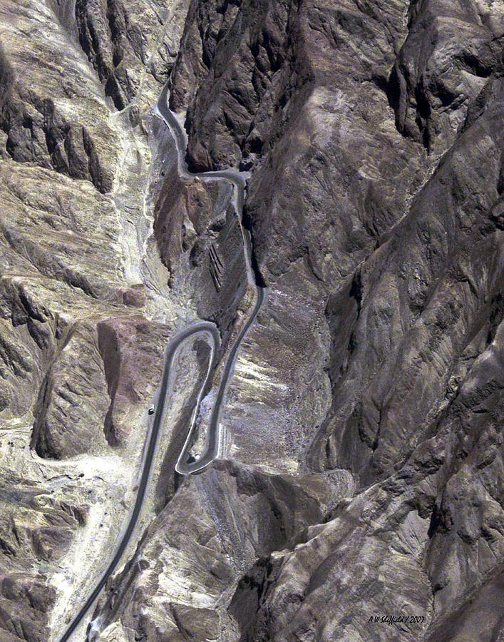 Desert Photograph - Road to Nazca by Allen Sheffield