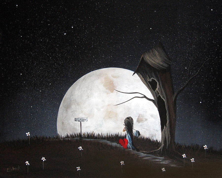 Surreal Art Prints by Erback Painting by Moonlight Art Parlour