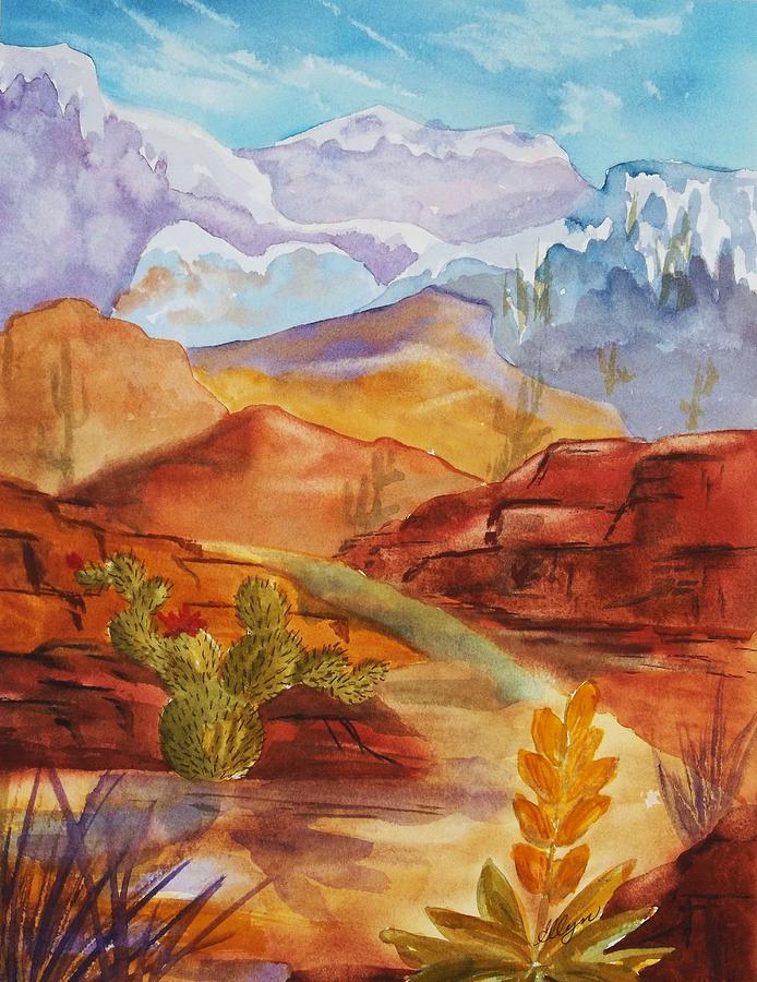 Mountain Painting - Road to Nowhere by Ellen Levinson