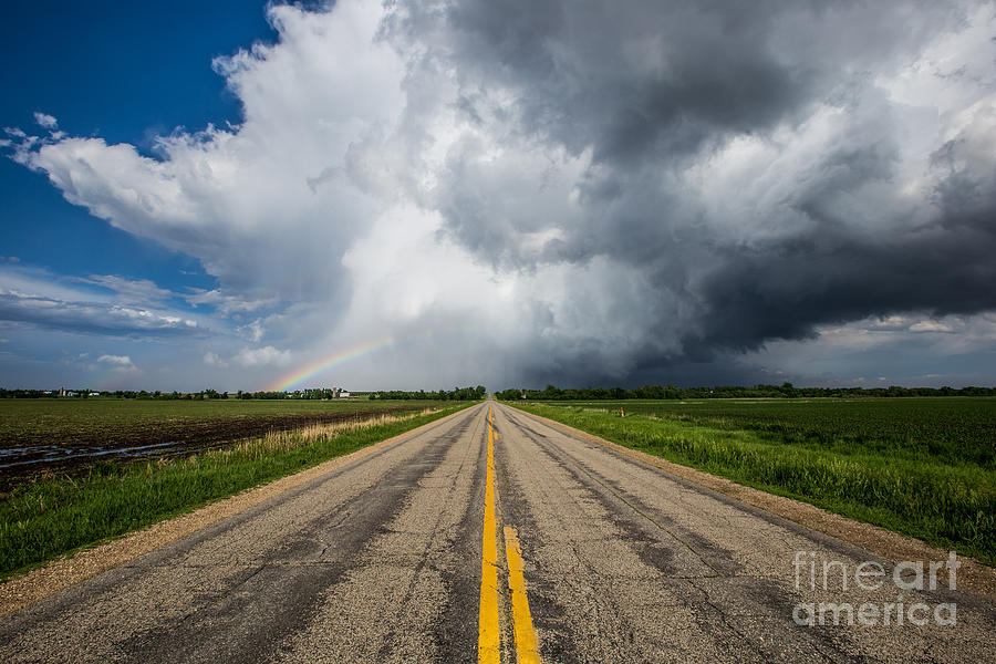 Luverne Photograph - Road to Nowhere  Supercell by Aaron J Groen