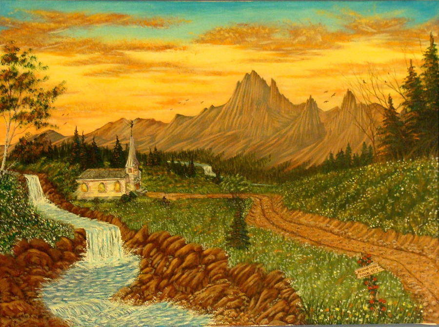 Sunset Painting - Road To Redemption by David Bentley