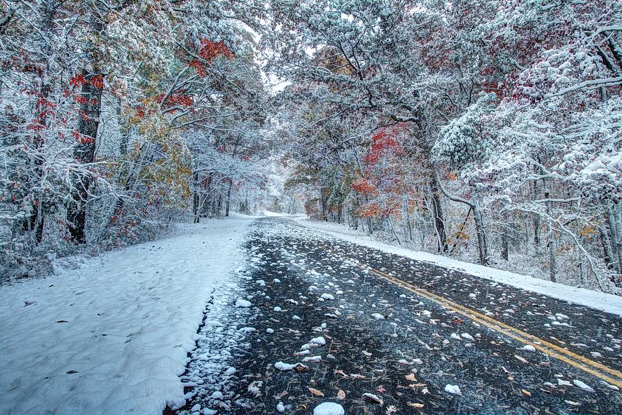 Road To Snow On The Blue Ridge Parkway Photograph by Carol R Montoya