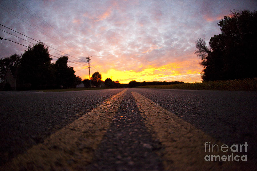 Sunset Photograph - Road to somewhere by Jennifer Pinckney