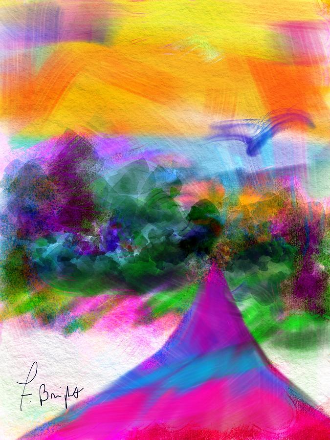 Spring Digital Art - Road to Spring by Frank Bright