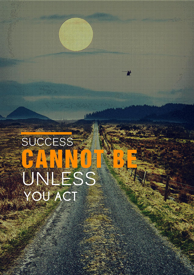 Inspirational Digital Art - Road to Success by Celestial Images