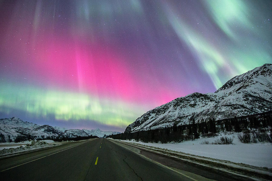 Road to the Aurora Photograph by Sam Amato