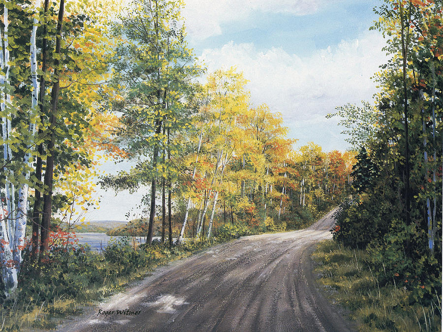 Road to the cottage Painting by Roger Witmer