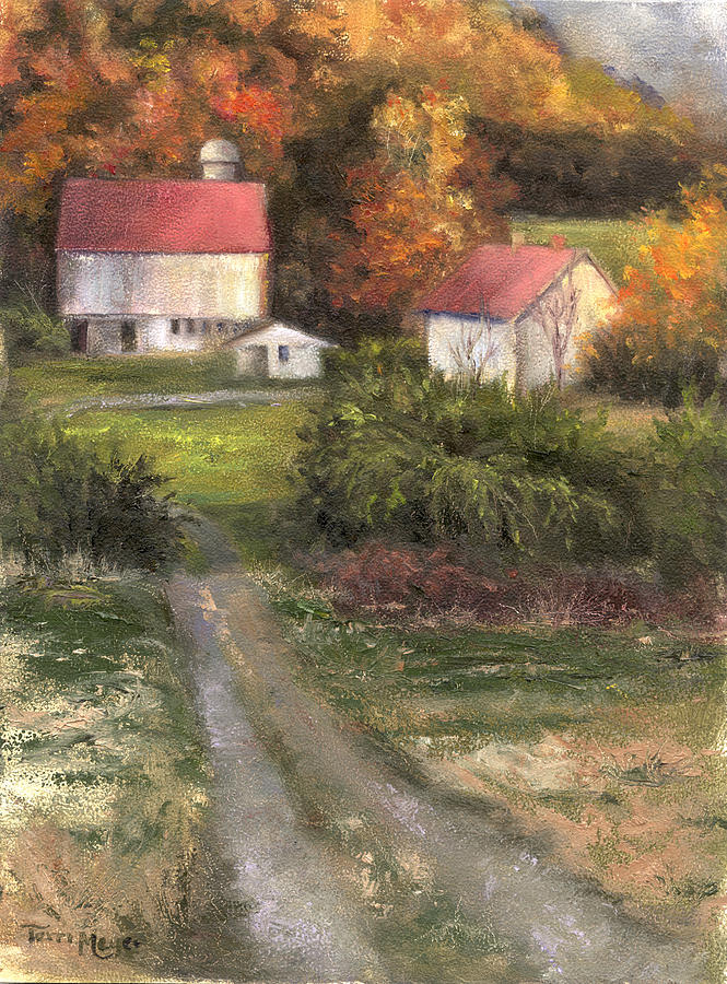 Farm Landscape Painting - Road to Tranquility by Terri Meyer Farm Landscape Painting - Road to Tranquility by Terri Meyer