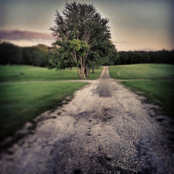 Sunset Photograph - #road To??? #tree #sky #clouds #sunset by Chad Schwartzenberger