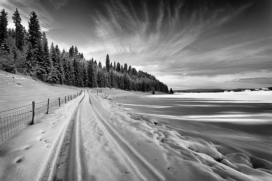 Road to Winter Photograph by Dominique Dubied
