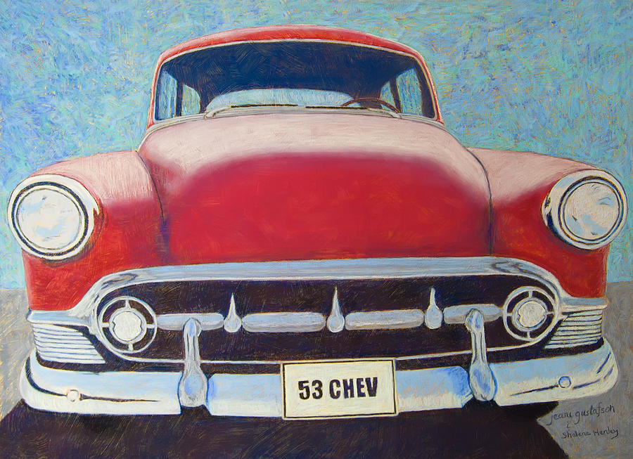 53 Chevy Pastel - Road Trip by Jeani Gustafson Shalene Henley