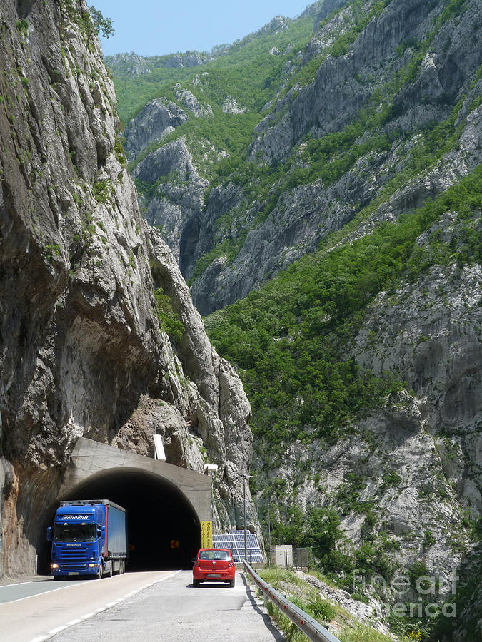 Road Tunnel - Moraca Canyon - Montenegro Photograph by Phil Banks