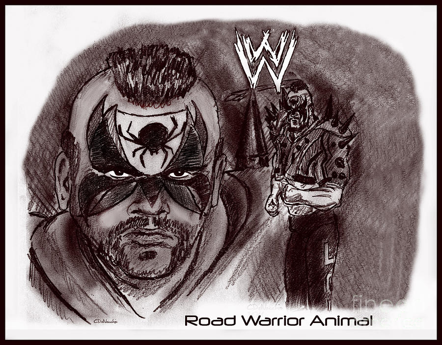 Road Warrior Animal Drawing by Chris DelVecchio