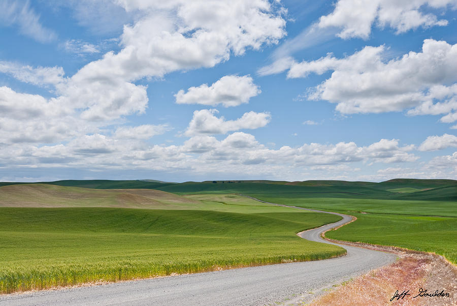 Road Winding Through the Palouse Wheatfields Photograph by Jeff Goulden