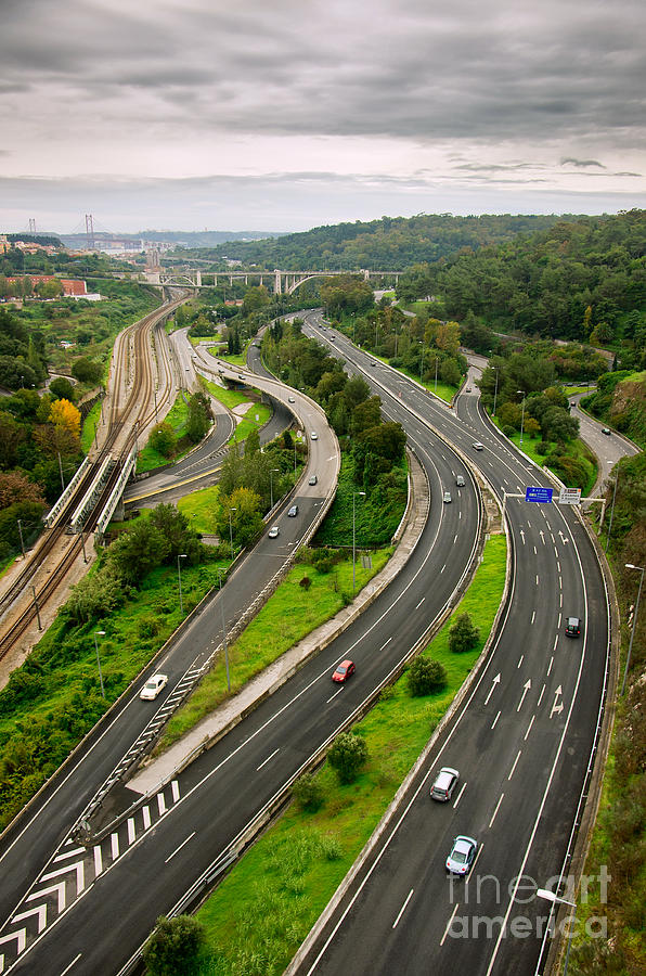 Roads Top View Photograph by Carlos Caetano