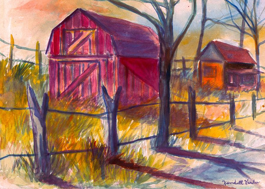Roadside Barn Painting by Kendall Kessler