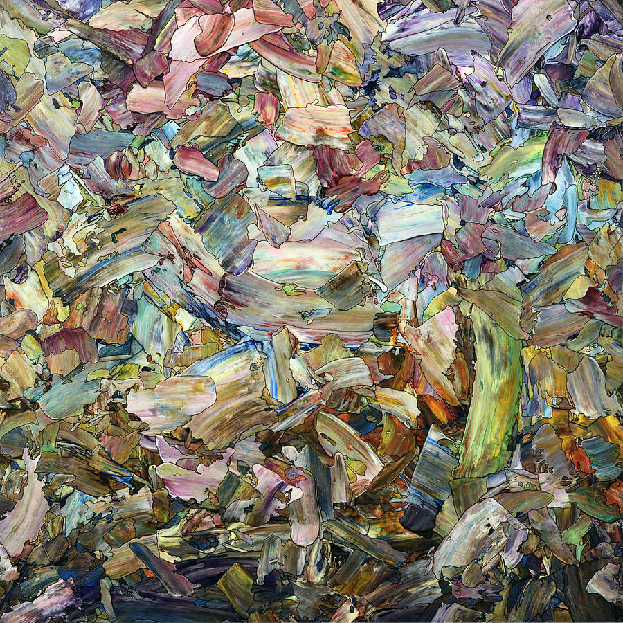 Abstract Painting - Roadside Fragmentation - Square by James W Johnson