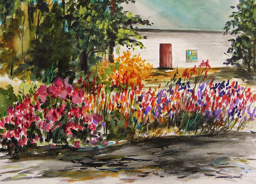Roadside Irises Painting by John Williams