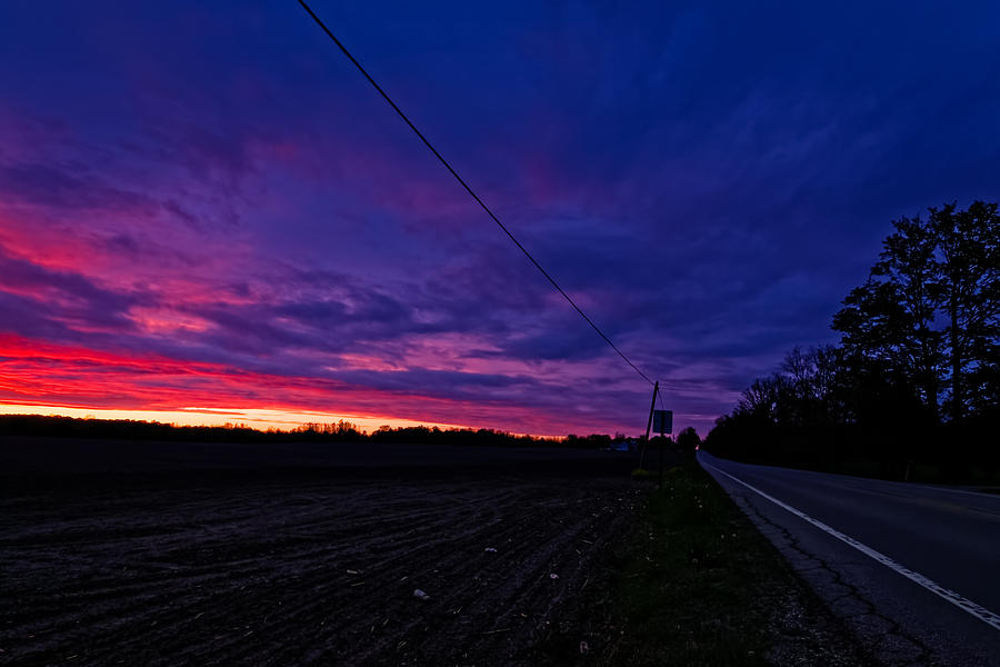 Roadside Sunset Photograph by Lars Lentz