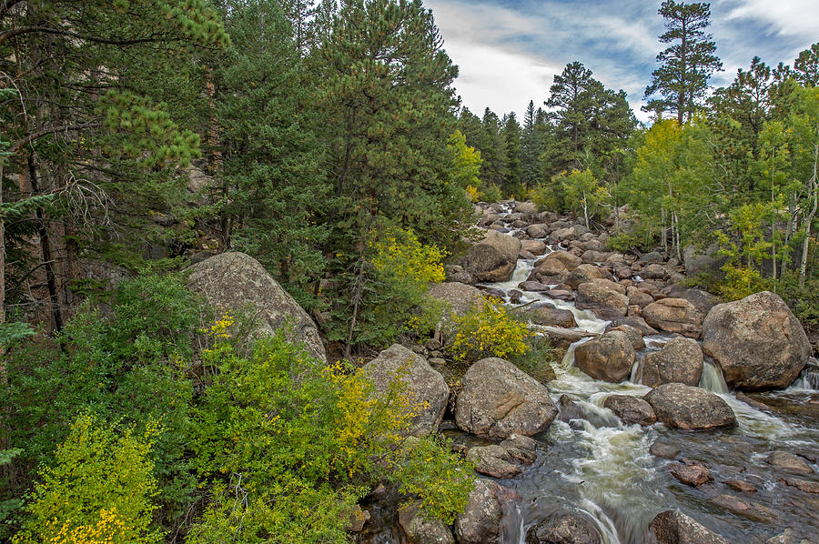 Roadside View of a Mountain Stream Near Rocky Mountain National Park in Colorado  Photograph by Willie Harper