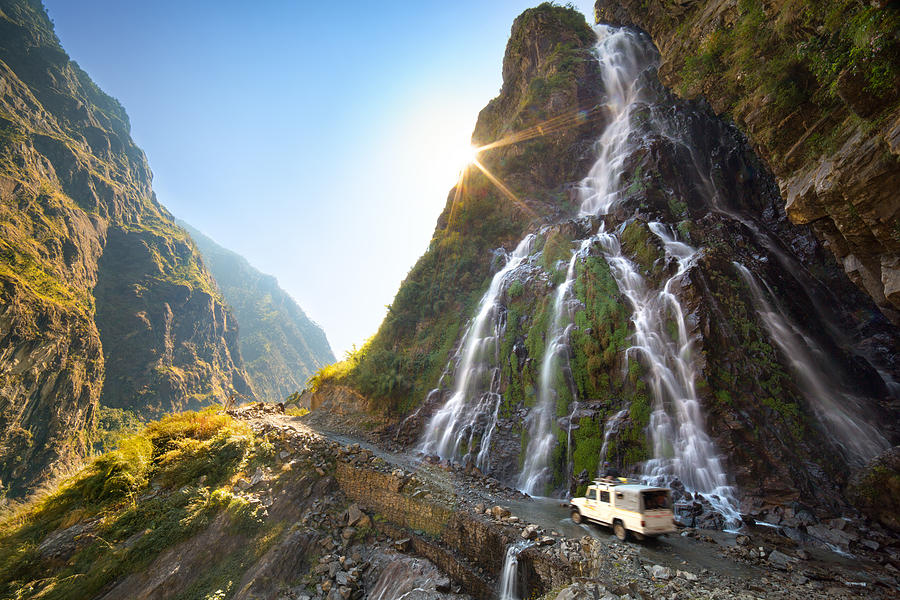 Roadside waterfall Photograph by Anton Jankovoy