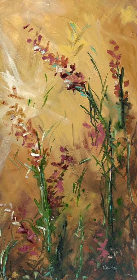 Roadside Floral II Painting by Karen Ahuja