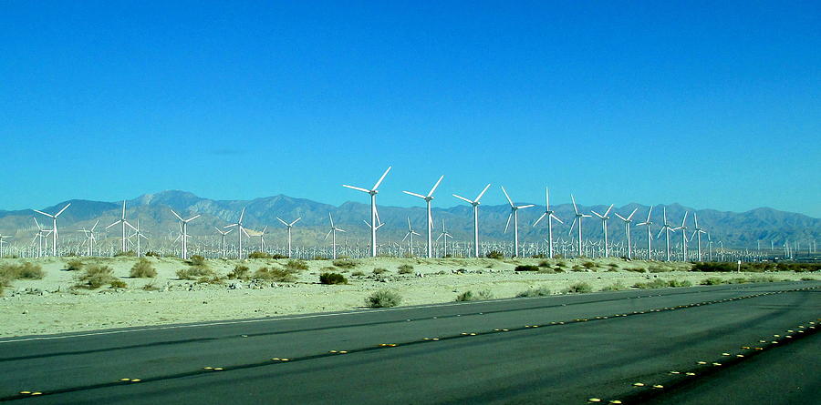 Roadside Wind Farm Photograph by Randall Weidner