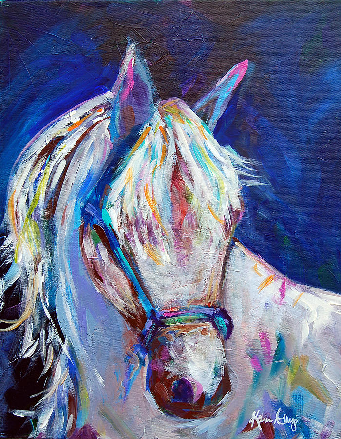 Horse Painting - Roan Horse by Karen Ahuja