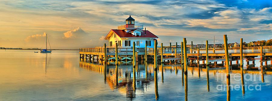 Roanoke Marsh Lighthouse Dawn Photograph by Nick Zelinsky Jr