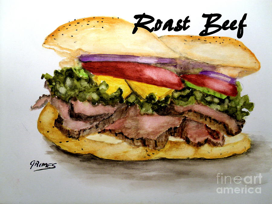 Roast Beef Painting by Carol Grimes