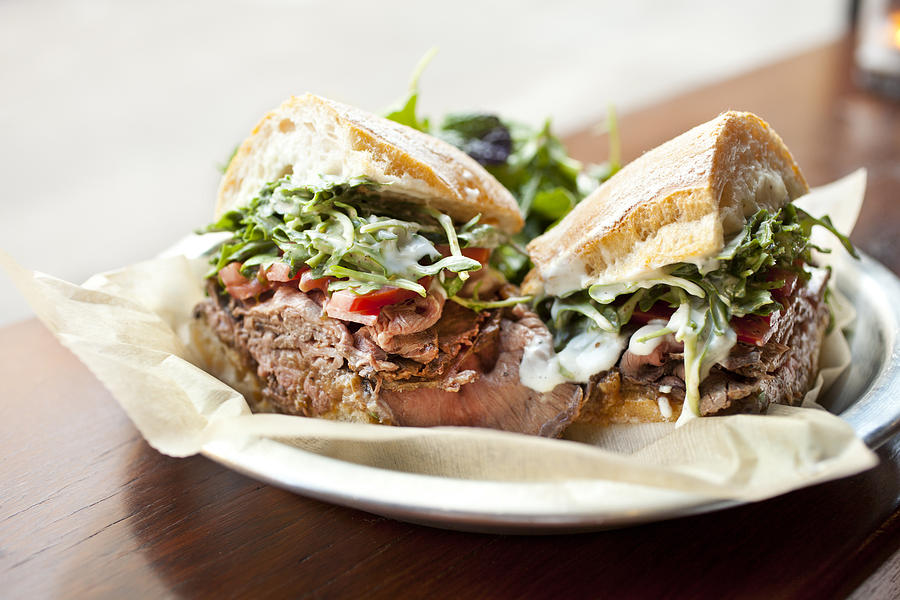 Roast beef sandwich Photograph by Lara Hata
