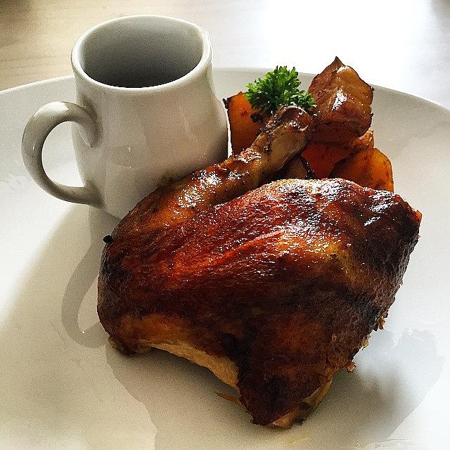 Chicken Photograph - Roasted Chicken With Roasted Sweet by Arya Swadharma