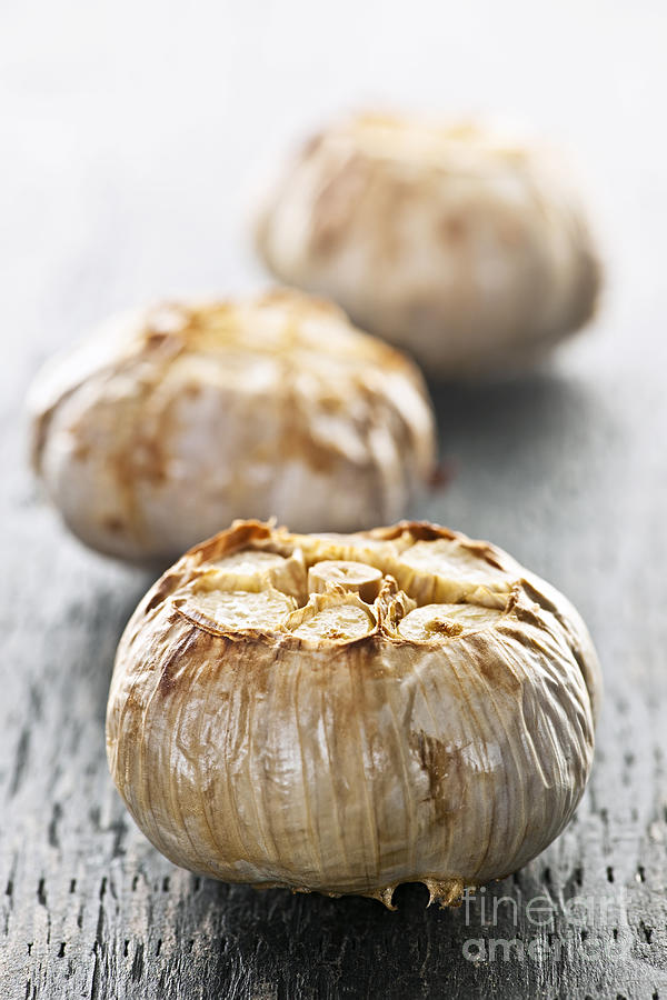 Vegetable Photograph - Roasted garlic bulbs 3 by Elena Elisseeva