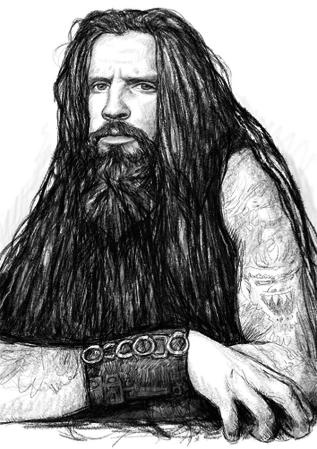 Rob zombie art drawing sketch portrait Painting by Kim Wang Pixels