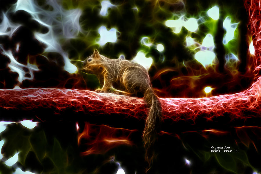Robbie the Squirrel - 0010 - F Digital Art by James Ahn
