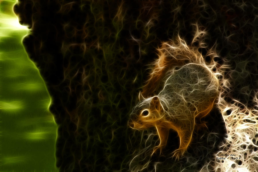 Robbie the Squirrel 7360 - F Digital Art by James Ahn