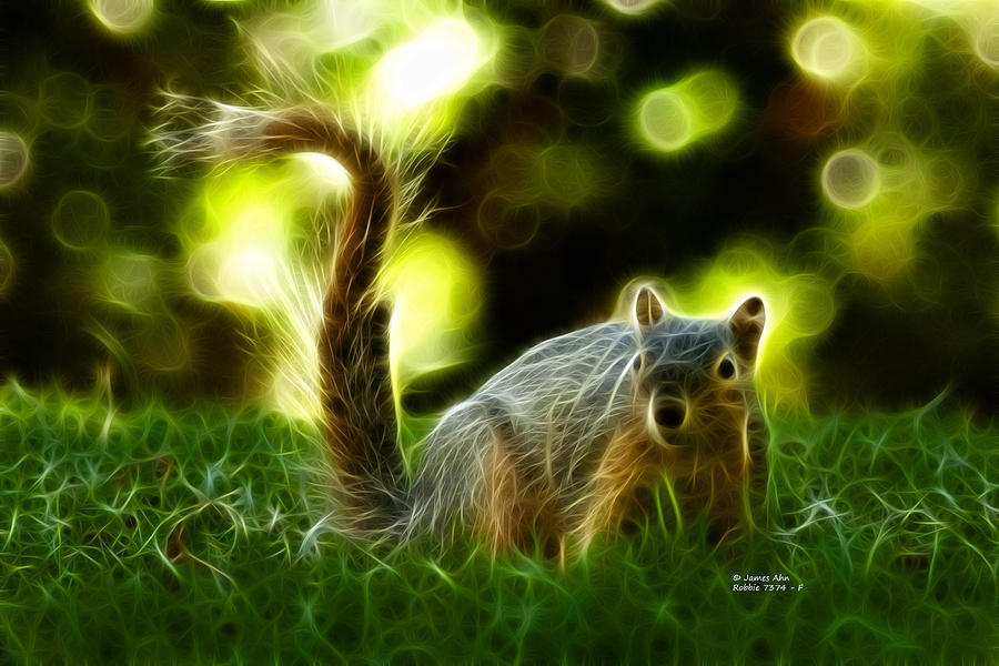 Robbie the Squirrel - 7374 - F Digital Art by James Ahn