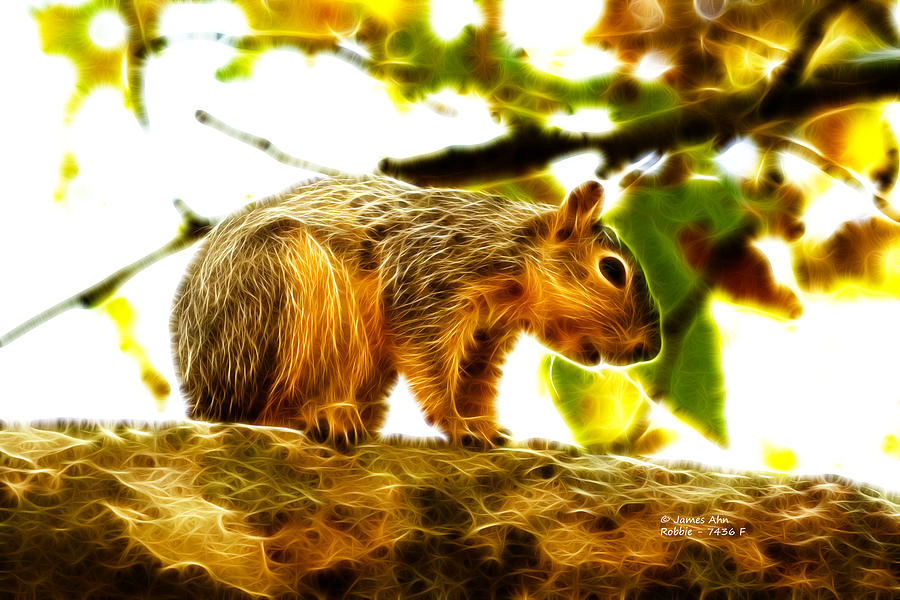 Robbie the Squirrel - 7436 F Digital Art by James Ahn