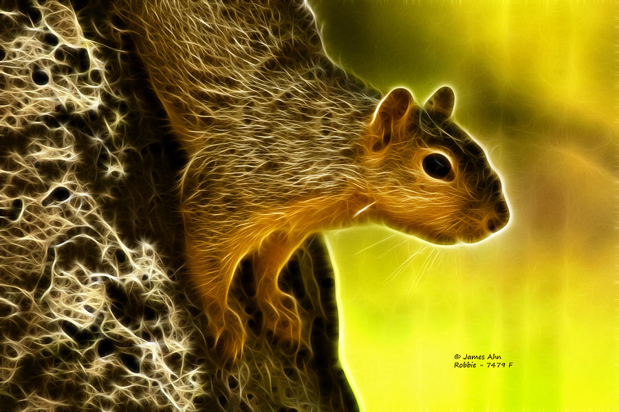 Robbie the Squirrel 7479 - F Digital Art by James Ahn