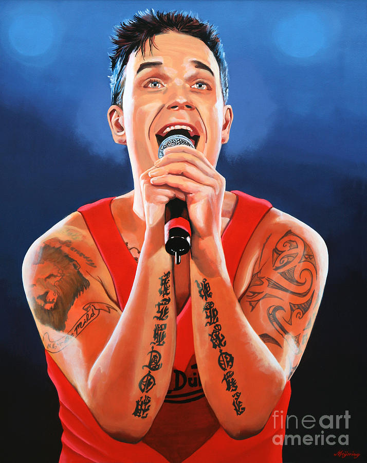 Robbie Williams Painting Painting by Paul Meijering