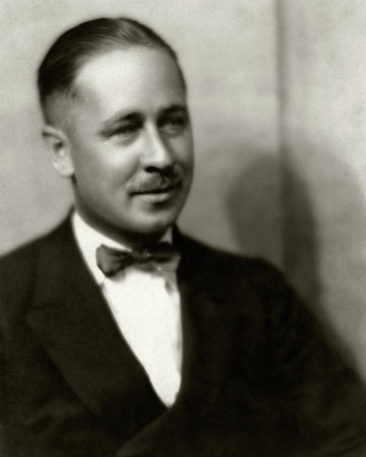 Robert C. Benchley Wearing A Tuxedo Photograph by Nickolas Muray