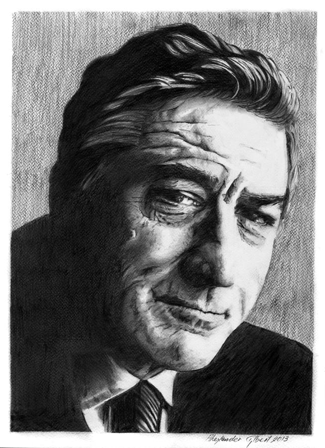 Robert De Niro - Pencil Drawing by Alexander Gilbert