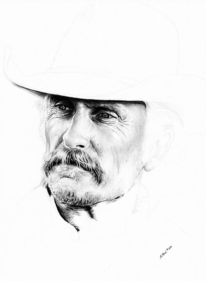 Robert Duvall  1st draft Drawing by Andrew Read