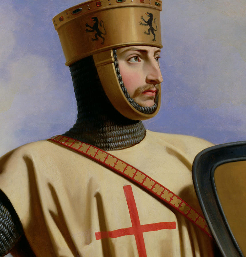 Knight Painting - Robert II le Hierosolymitain Count of Flanders by Henri Decaisne