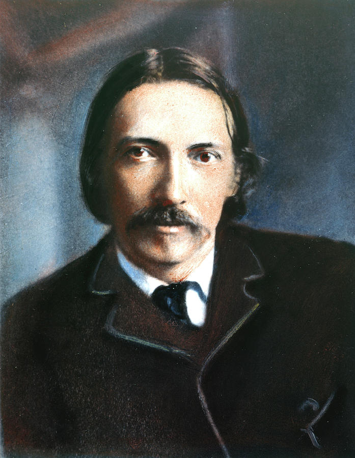 Robert Louis Stevenson (1850-1894) Oil Photograph By Granger - Fine Art ...