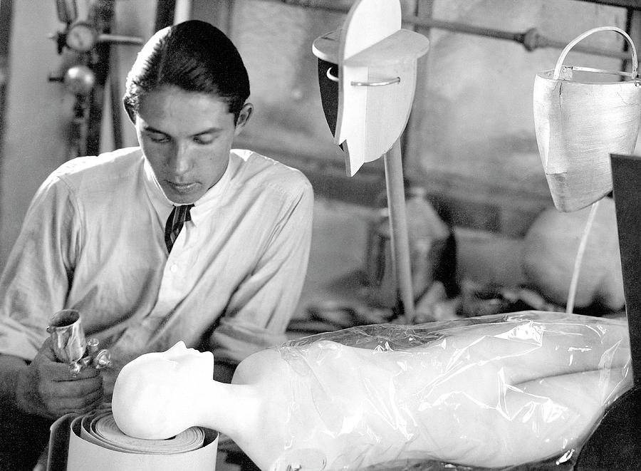 Robert Massart With A Mannequin Photograph by George Hoyningen-Huene